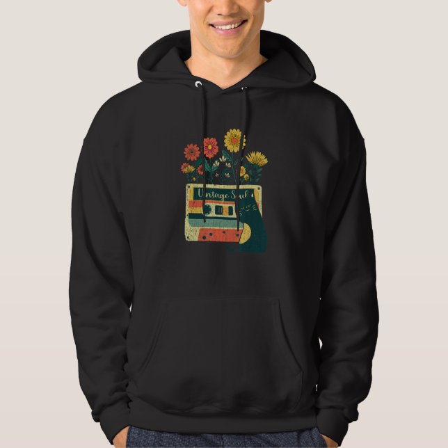 Ca for Lady Retro Soul Flowers Wildflower 1 Hoodie (Front)