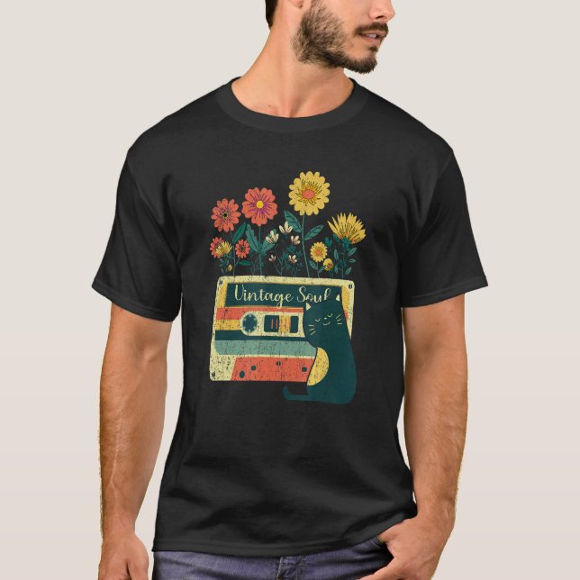 Ca for Lady Retro Soul Flowers Wildflower 1 T-Shirt (Front)