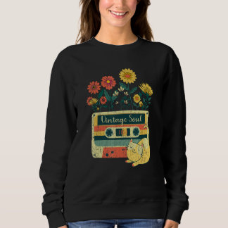 Ca for woman Retro Soul Flowers Wildflower Sweatshirt