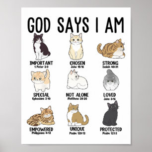 Ca God Says I Am Cute Jesus Women Teen Girl Christ Poster