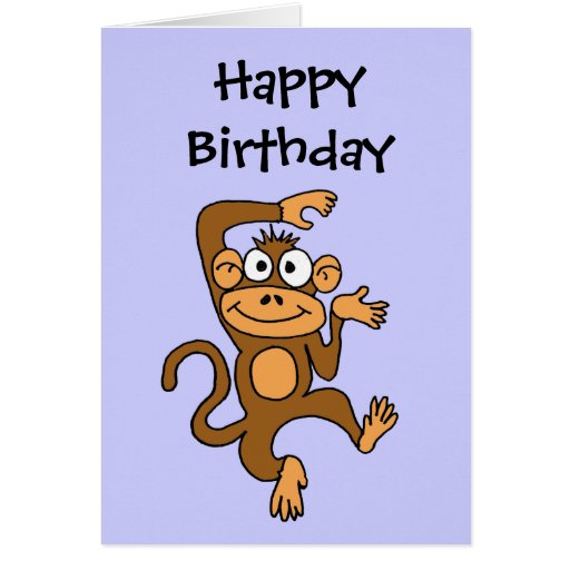 CA- Happy Dancing Monkey Card | Zazzle