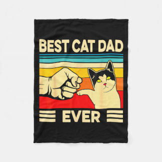 Ca Men Best Cat Dad Ever Funny Cat Lover Gift _2  Fleece Blanket