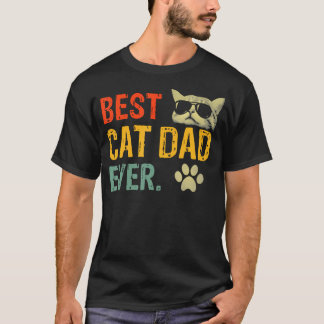 Ca Men Best Cat Dad Ever Funny Cat T-Shirt