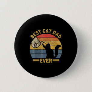 Ca Men Cat Dad Ever Funny Cat Lover Gift  Button