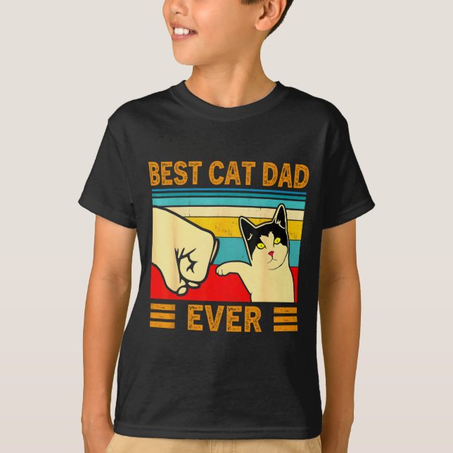 Ca Men Cat Dad Ever Funny Cat Lover Gift  T-Shirt (Front)