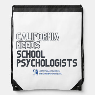 CA Needs School Psychs Drawstring Backpack