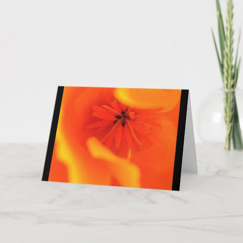 CA Poppy Heart NOTECARDBLANK Card