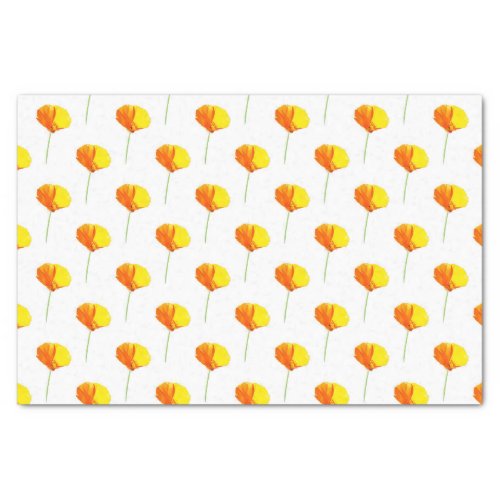 CA Poppy Pattern Tissue Paper