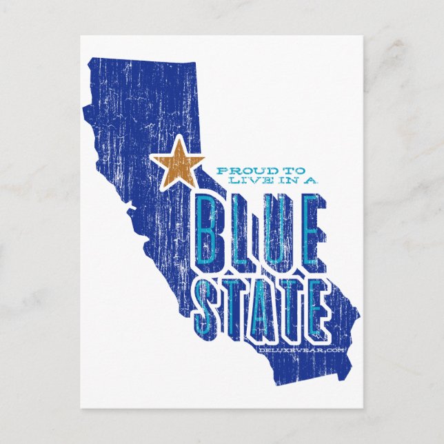 CA - Proud Blue State Postcard (Front)