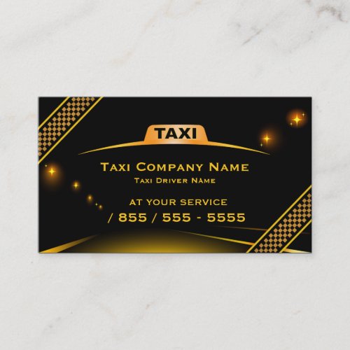 Cab Company Taxi Driver Business Card