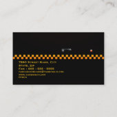 Cab Company Taxi Driver Business Card (Back)