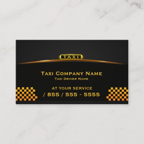 Cab Company Taxi Driver Business Card