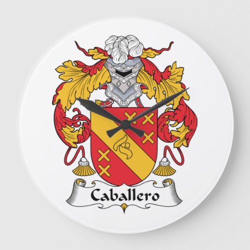 Caballero Family Crest Large Clock