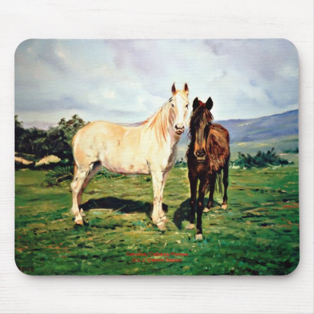 Caballos/Cabalos/Horses Mouse Pad (Front)