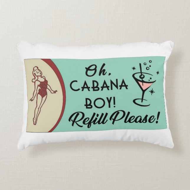 Cabana Boy Accent Pillow (Front)