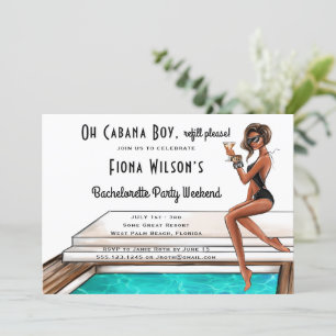 Cabana Boy Bachelorette Party Weekend Invitation
