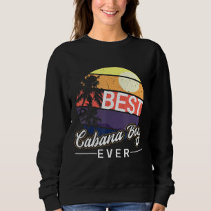 Cabana Boy Colorful Sunset Palm Tree Beach Male At Sweatshirt