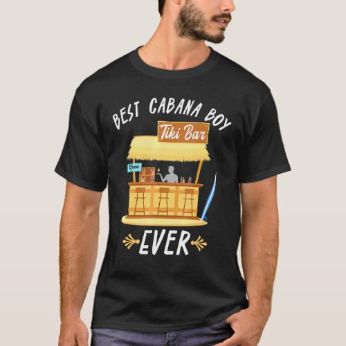 Cabana Boy Tiki Bar Beach Limbo Surfing Bartender  T_Shirt