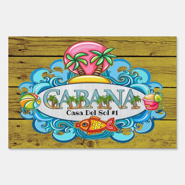 Cabana Door Sign (Front)