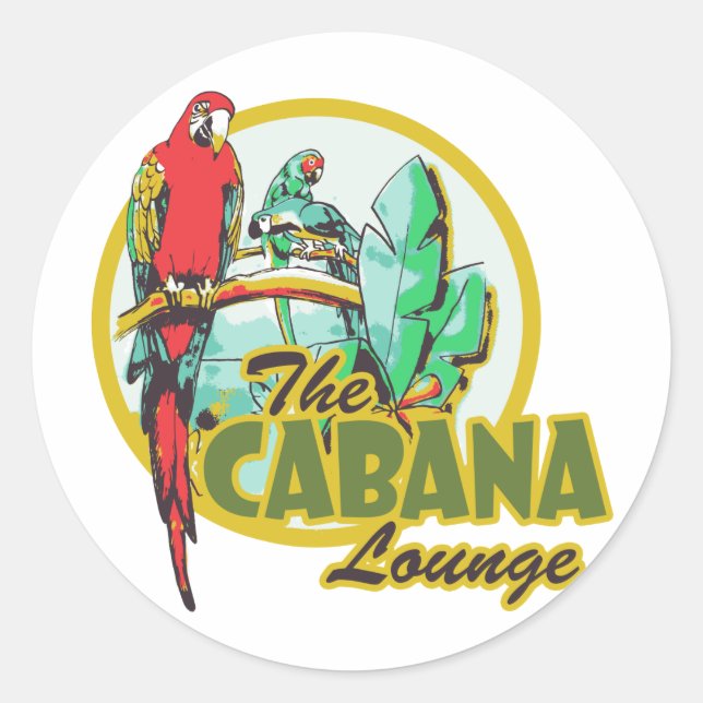 Cabana Lounge Classic Round Sticker (Front)