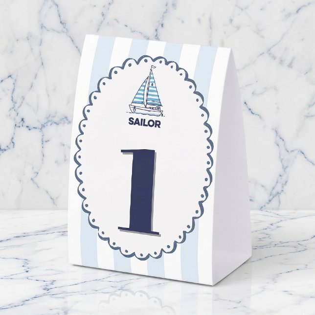 Cabana Sails Nautical Table Tents (Smooth sailing for seating charts.)