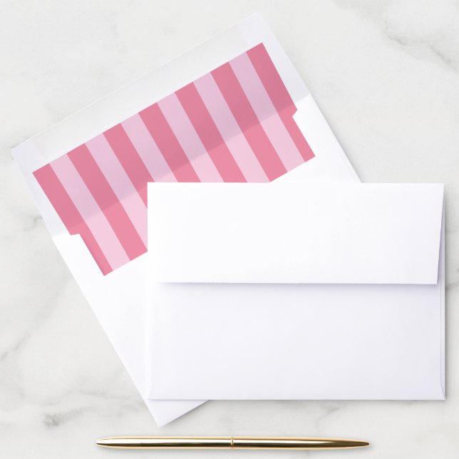 Cabana Stripes in Pink Envelope Liner (Desk)