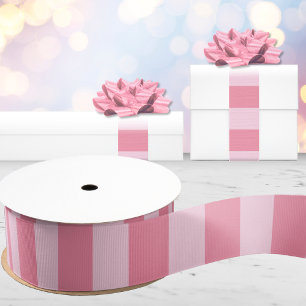 Cabana Stripes in Pink Grosgrain Ribbon