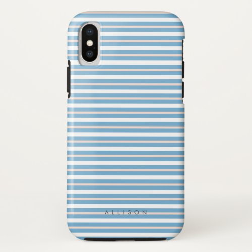 Cabana Stripes Personalize NameMonogram iPhone X Case