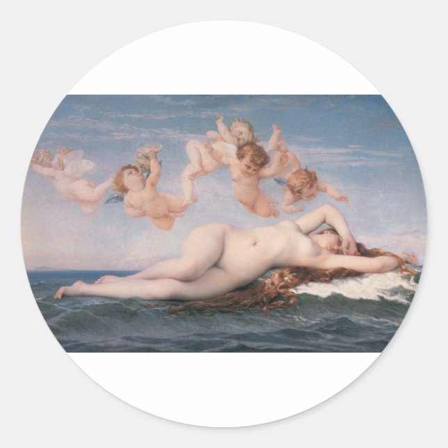 Cabanel Alexandre The Birth of Venus 1863 Classic Round Sticker (Front)
