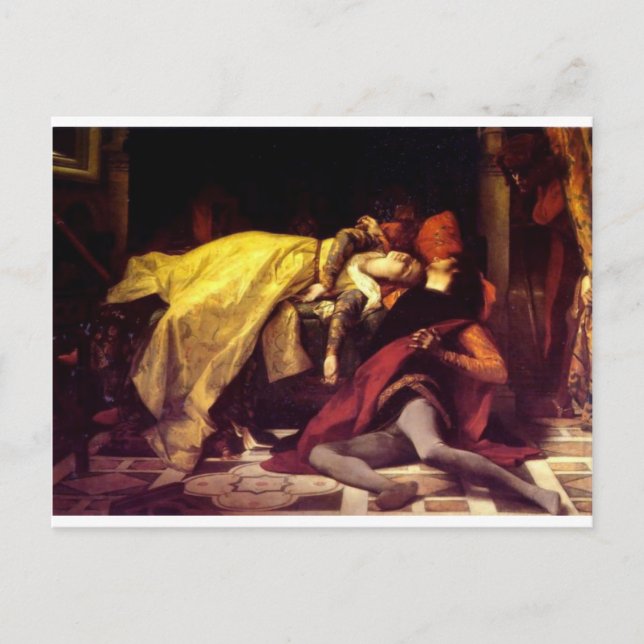 Cabanel Alexandre The Death of Francesca de Rimini Postcard (Front)