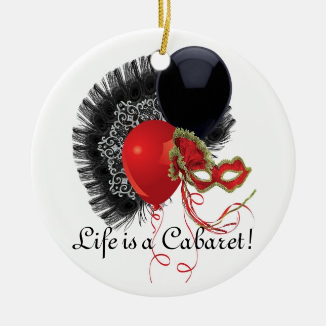 Cabaret Ceramic Ornament (Front)
