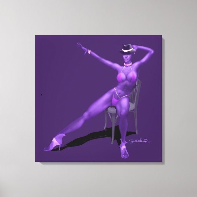 Cabaret Dancer on Wrapped Canvas Print (Front)