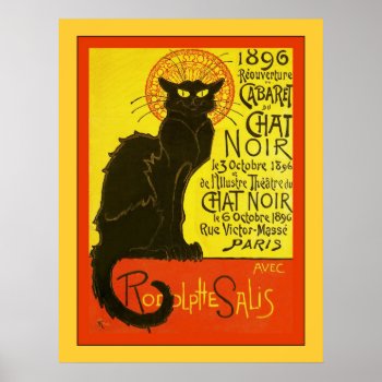 Cabaret Du Chat Noir ~ Vintage Advertising Poster by VintageFactory at Zazzle