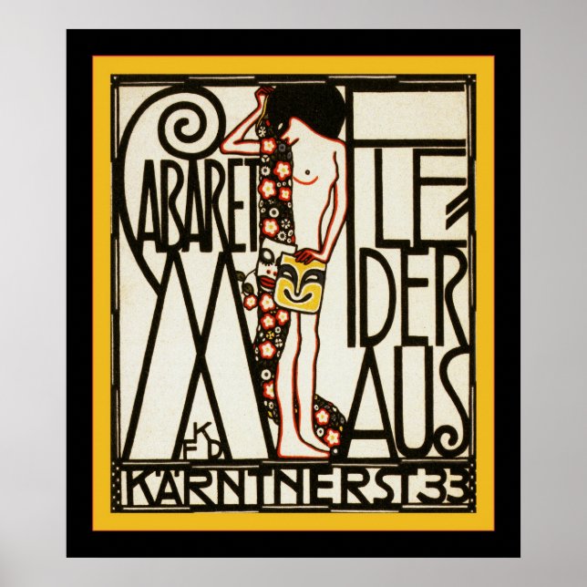 Cabaret Fledermaus ~ Vintage Advertising Poster (Front)