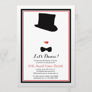 Cabaret Framed Dance Recital Invitation