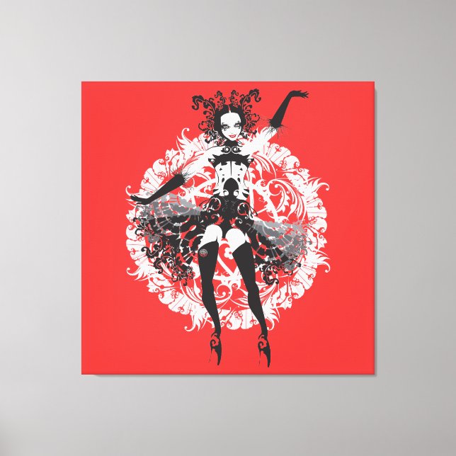 Cabaret  Girl Wrapped Canvas Print (Front)