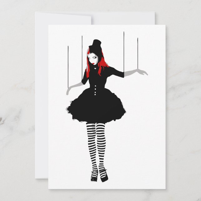 cabaret marionette invitation (Front)