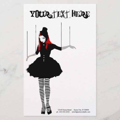 cabaret marionette stationery