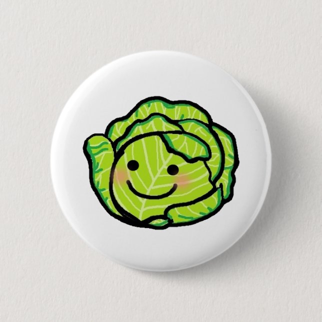 cabbage art button (Front)