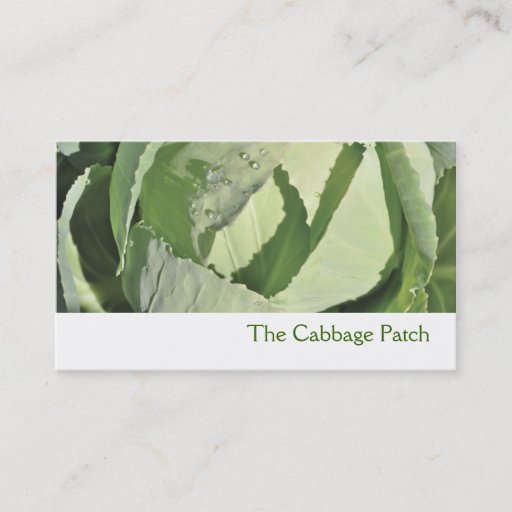 Customizable Cabbage business card