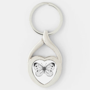 Cabbage butterfly keychain