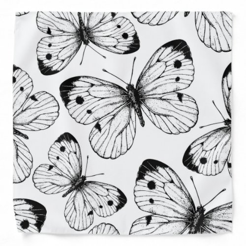 Cabbage butterfly pattern bandana