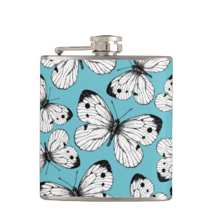 Cabbage butterfly pattern flask