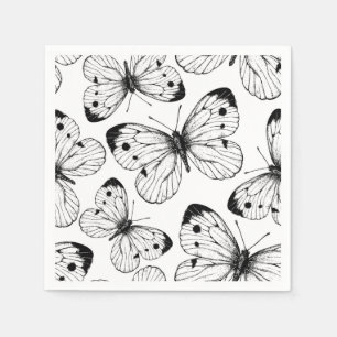 Cabbage butterfly pattern napkins