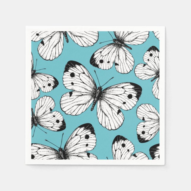 Cabbage butterfly pattern napkins (Front)