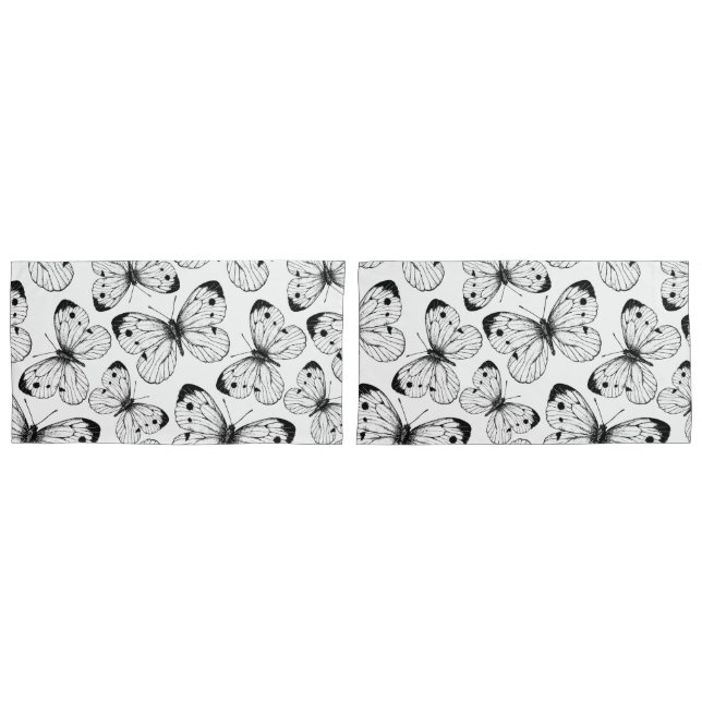 Cabbage butterfly pattern pillow case (Front-Set)