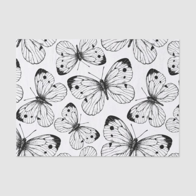 Cabbage butterfly pattern tissue paper (Front)