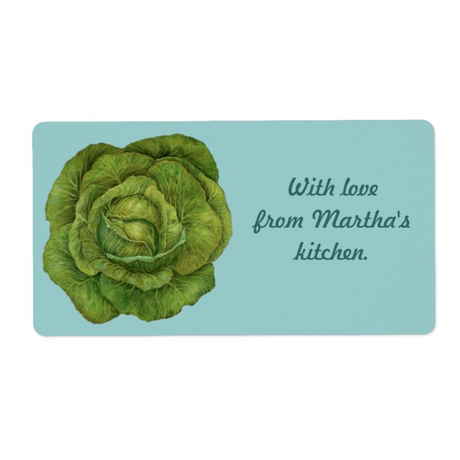 Cabbage canning label (Front)