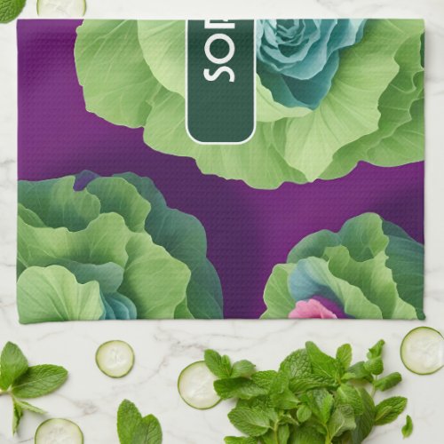 Cabbage Floral Colorful Personalized Pattern Kitchen Towel