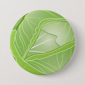 Cabbage Large  3 Inch Round Button by AbstractCreature at Zazzle